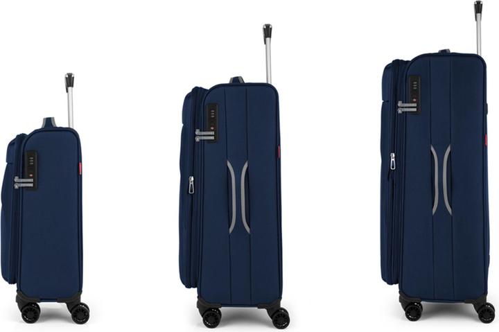 Actual product image Gabol Zambia 4-wheel suitcase set 3-piece with stretch fold (115 l, XL (from 140l))