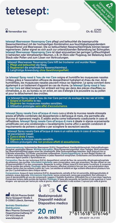 Valori nutrizionali e ingredienti Tetesept Cura dell'acqua di mare (1 Pezzo/i)