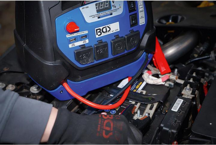 Actual product image BGS Multi-Function Jump Starter & Mobile Power Supply 5-in-1 18 Ah (1250 A, 18000 mAh)