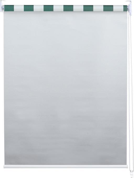 Produktbild Swisshandel24 Rollo, Fensterrollo Seitenzugrollo Jalousie, Sonnenschutz Verdunkelung blickdicht 120x160cm - grün/w (120 x 160 cm)