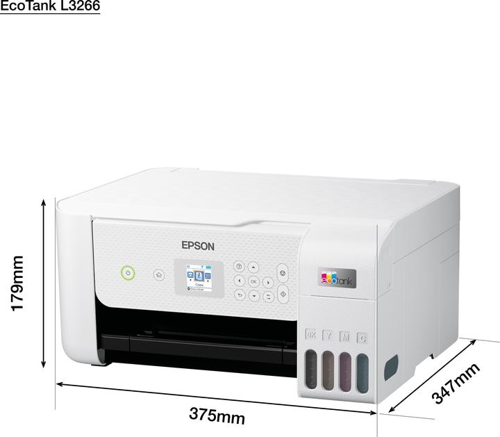 Actual product image Epson L3266 Inkjet A4 DPI 33 ppm Wi-Fi (Ink, Colour)