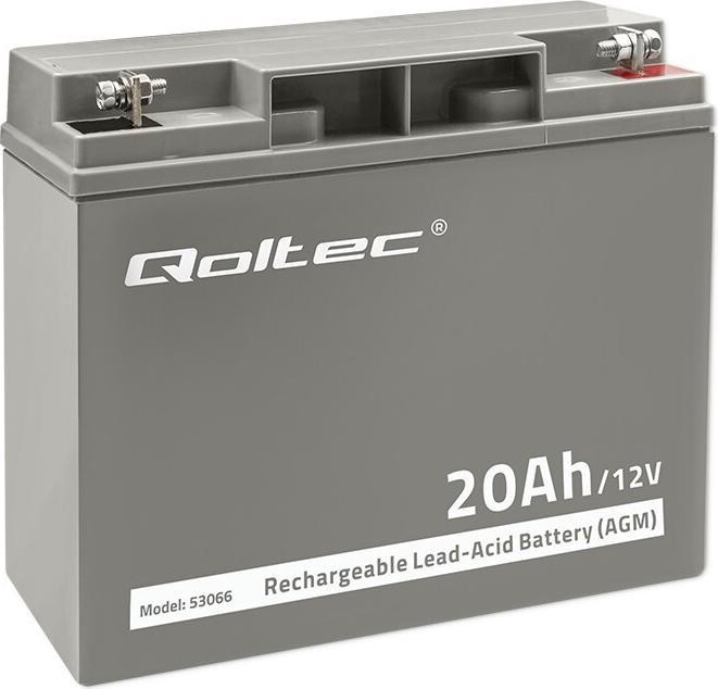 Produktbild Qoltec 53066 AGM battery 12V 20Ah max. 300A