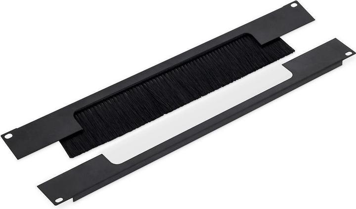 Produktbild Triton RAB-ZP-X02-A3 - 19" Kabeldurchführungsplatte 2HE, horizontal geteilt, Durchführung 350 x55 mm, m