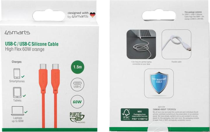 Produktbild 4smarts USB C – USB C (1.50 m, USB 2.0, 60 W)