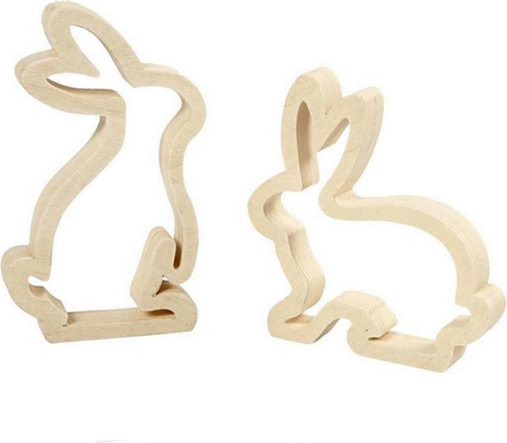 Actual product image Creativ Company Easter bunny plywood (2 x, 4 x 12 x 17 cm)