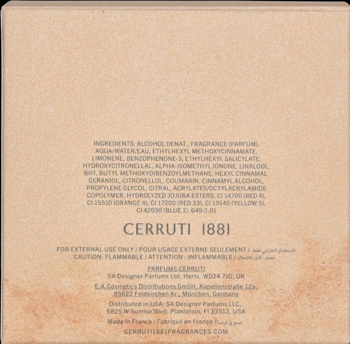 Actual product image Nino Cerruti 1881 by Eau de Toilette Spray 50 ml (Eau de toilette, 50 ml)