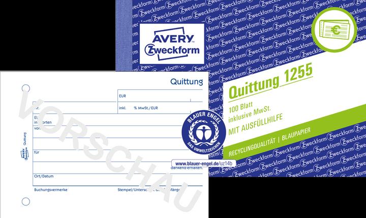 Produktbild Avery RecyclingÂ Quittung inkl. MwSt. (100 x)