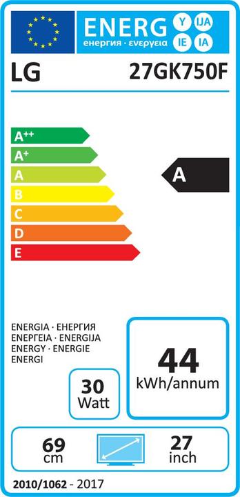 Energie-Label LG 27GK750F-B (1920 x 1080 Pixel, 27.17")