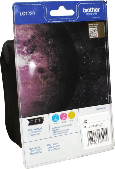 Actual product image Brother LC-1220 BLISTER PACK RAINBOW (M, C, Y)