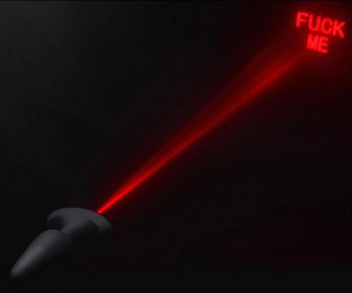 Actual product image XR Brands Laser Fuck Me Small Anal Plug w/ Remote Control