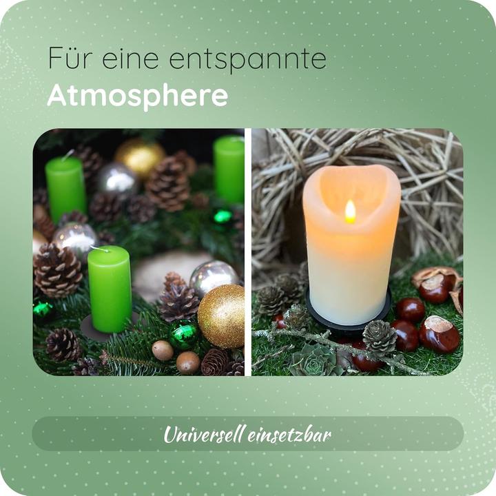Actual product image Novaliv 8x Candle Pick | Spike, 12 cm ROST | Candle Holder for Advent Wreath Candle Pin Christmas Wreath (12 x 12 x 12 cm)