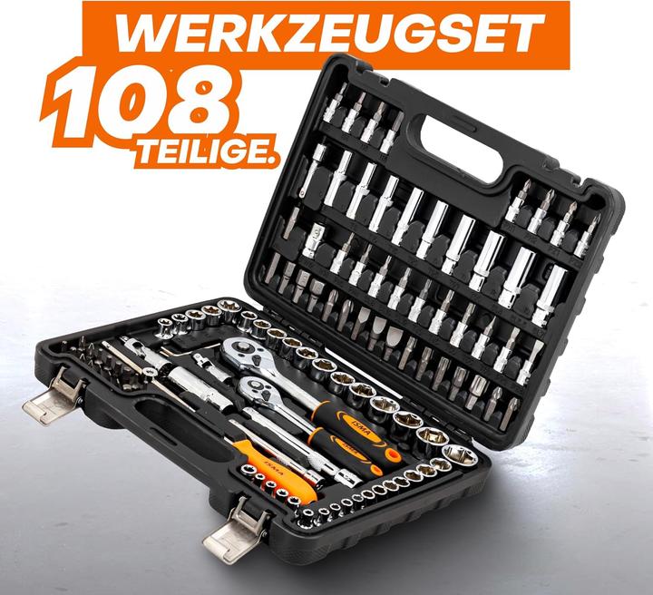 Produktbild Isma 108-teiliges Werkzeugset für Montage-, Schlosser- und Reparaturarbeiten (108 Teile)