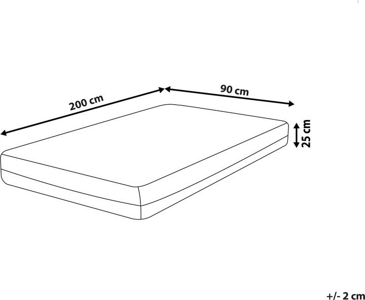 Produktbild Beliani Cozy (90 x 200 cm, Schaumstoffkern, Latexkern)