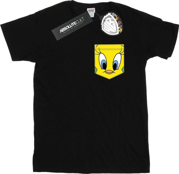 Looney Tunes Tweety Pie Face Faux Pocket TShirt (XXL)
