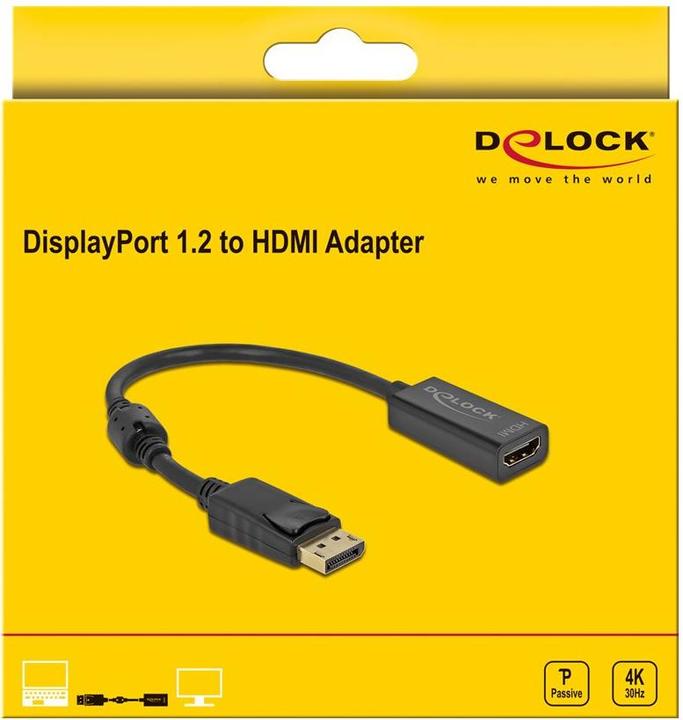 Produktbild Delock DisplayPort – HDMI Adapter (HDMI, 20 cm)
