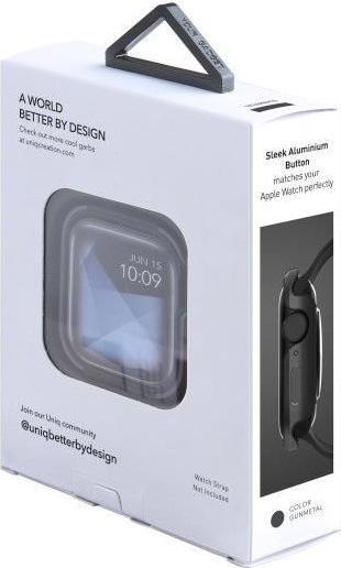 Produktbild Uniq etui Valencia Apple Watch Series 4/5/6/SE 44mm. szary/gunmetal grey