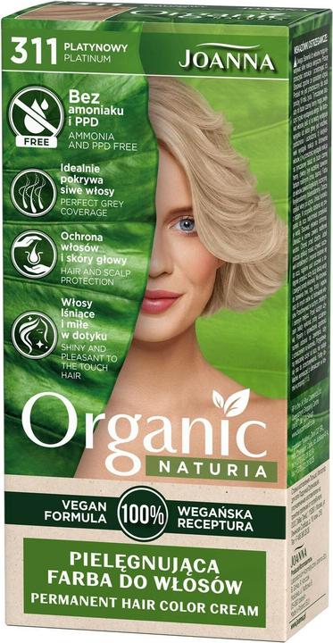 Joanna Naturia Organic verzorgende haarverf zonder ammoniak en PPD 311 Platinum