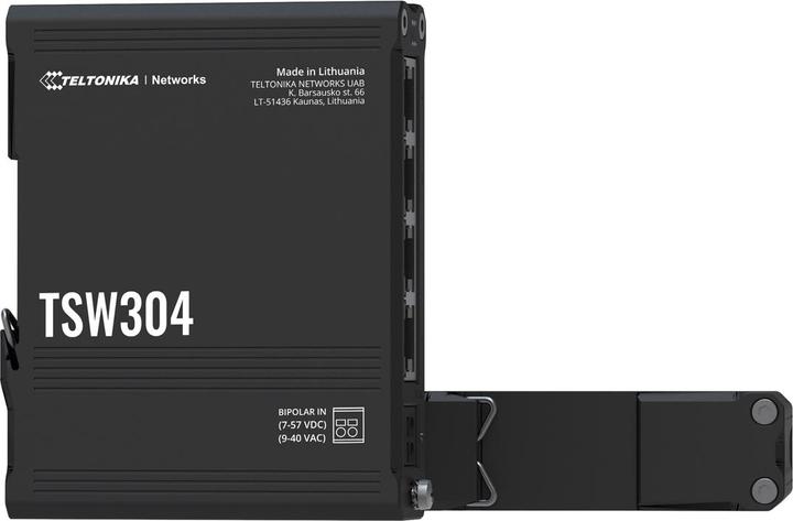 Actual product image Teltonika TSW304 4 Port Gigabit Industrial Unmanaged Switch DIN RAIL (4 Ports)