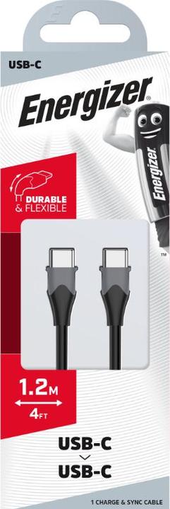 Actual product image Energizer Two-colour cable - USB-C/USB-C 2.0 - 1.2 m (1.20 m, USB 2.0)
