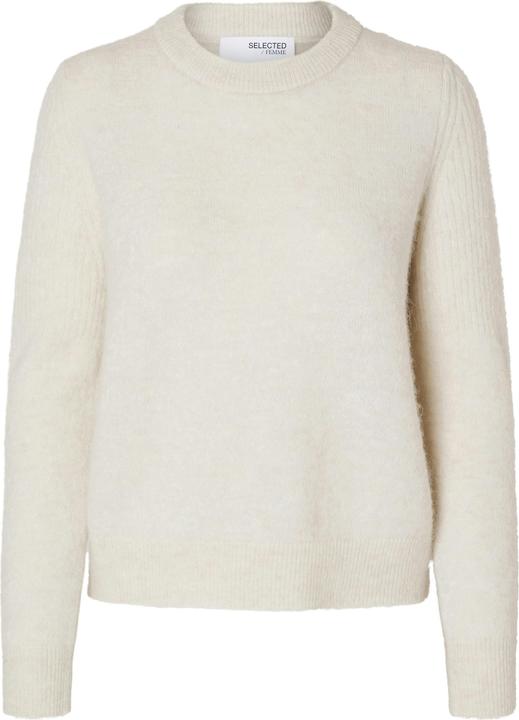 Selected Femme Slfsia Ras Ls Knit O-Neck Noos