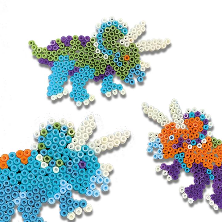 Actual product image Ses Green Beedz - Ironing Bead Set Triceratops Dino