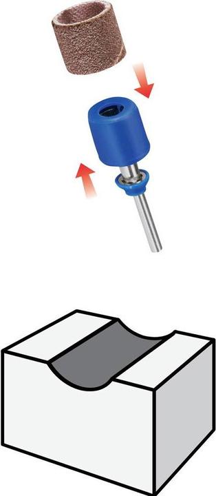 Actual product image Dremel EZ SpeedClic grinding mandrel and abrasive belt (60, 120)