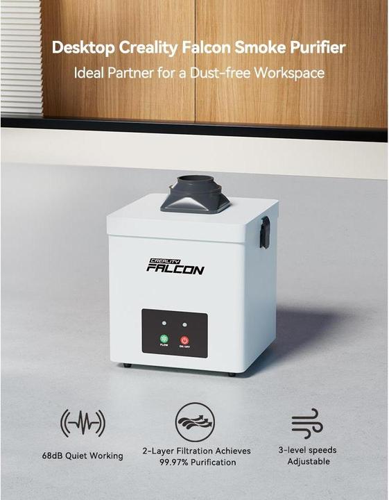 Produktbild Creality Desktop Falcon Smoke Purifier Yw45 (Reinigung)
