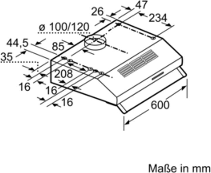Actual product image Bosch Hausgeräte DUL63CC50 (Substructure hood)