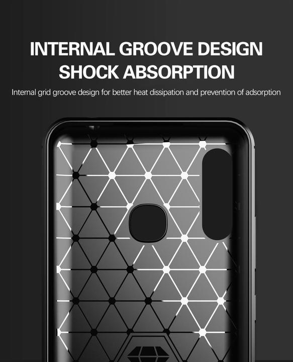 Image du produit Cadorabo TPU Ultra Slim carbon edelstahl Combi Cover (Samsung Galaxy A70e)