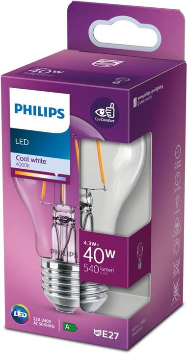 Produktbild Philips Lampe (E27, 4.30 W, 470 lm, 1 x, F)