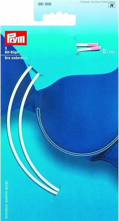 Produktbild Prym BH-Bügel, weiss Grösse F (115), Karte 2 Stk.