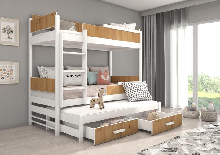 Produktbild ADRK Furniture Etagenbett verdreifachen QUEEN 180x80 (180 x 80 cm)