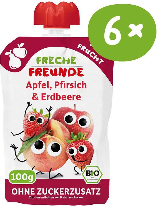 Image du produit Freche Freunde Sachets à écraser Poire, pomme, banane, orange, vanille 6x 100 g (600 g)
