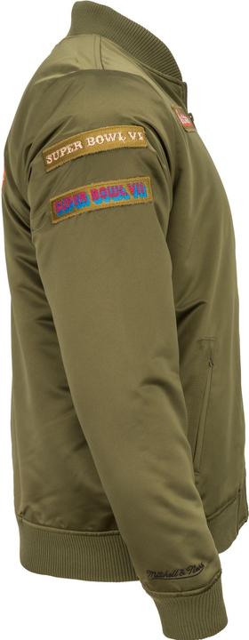 Immagine prodotto Mitchell & Ness Bomber in raso M&N - PATCHES Miami Dolphins oliva - L (L)