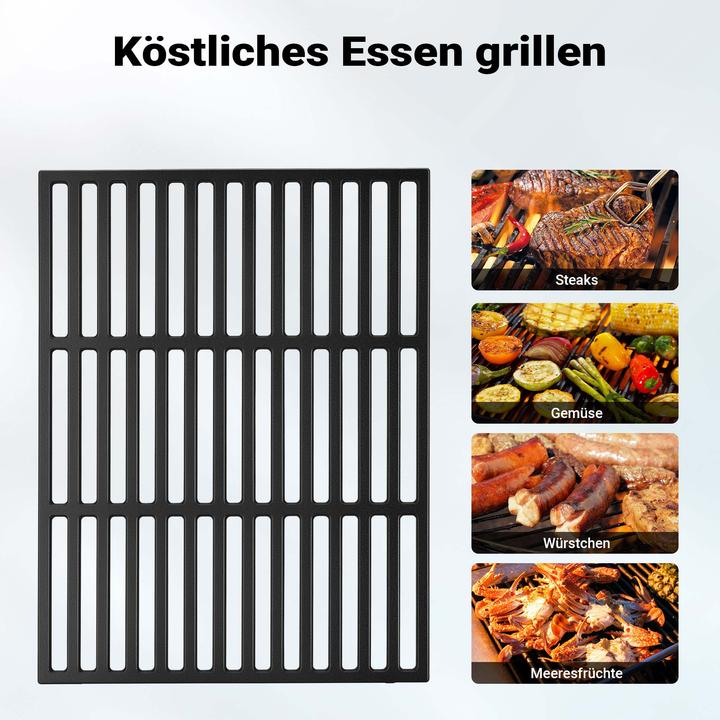 Produktbild Wiltec Gusseisen Grillrost 29x38cm Grillgitter Holzkohlegrill Gasgrill BBQ