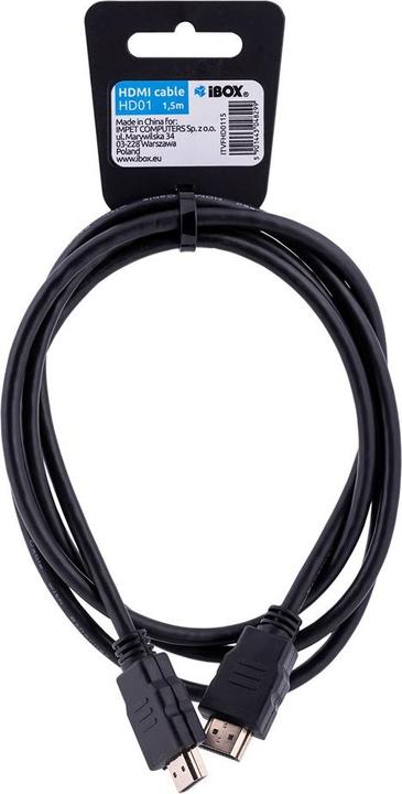 Actual product image iBox ITVFHD0115 HDMI Cable HDMI Type A (Standard) (1.50 m, HDMI)