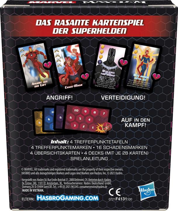 Image du produit Hasbro Gaming Jeu de cartes Marvel Mayhem (Allemand)