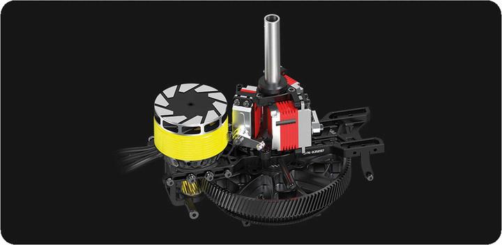 Actual product image OMP Hobby Helikopter M6 Solar-Yellow Bausatz und Rotorblätter