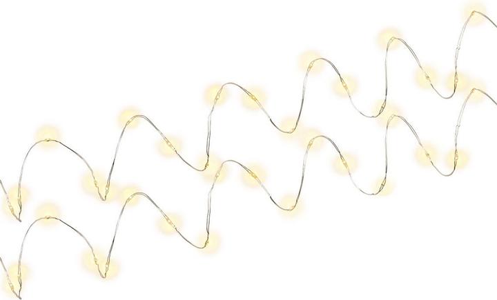 Produktbild Goobay 2x 20er LED-Silberdraht-Lichterkette, inkl. Timer Stimmungsvolle Leuchtdekoration für den Innenbe (1.05 m)