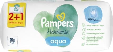 Produktbild Pampers Harmonie Aqua Babytücher, 3 x 48 Stück (48 Stück)