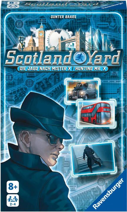 Produktbild Ravensburger 22451 - Scotland Yard, Mitbringspiel für 2-4 Spieler, Strategiespiel ab 8 Jahren (Deutsch, Französisch, Spanisch, Italienisch, Niederländisch, Portugiesisch)