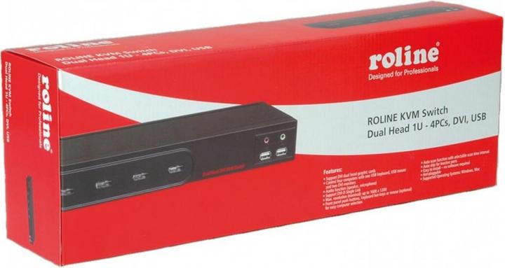 Produktbild Roline KVM Switch Dual Head 4PCs