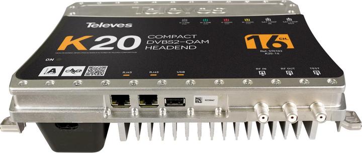 Immagine prodotto Televes K20-16 Testata compatta 16 transponder DVB-S2" QAM (Multiinterruttori)