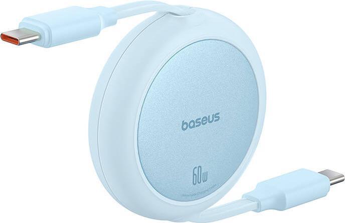 Actual product image Baseus Free2Pull Mini USB-C to USB-C 60W USB cable, 1m (blue) (1 m, 60 W)