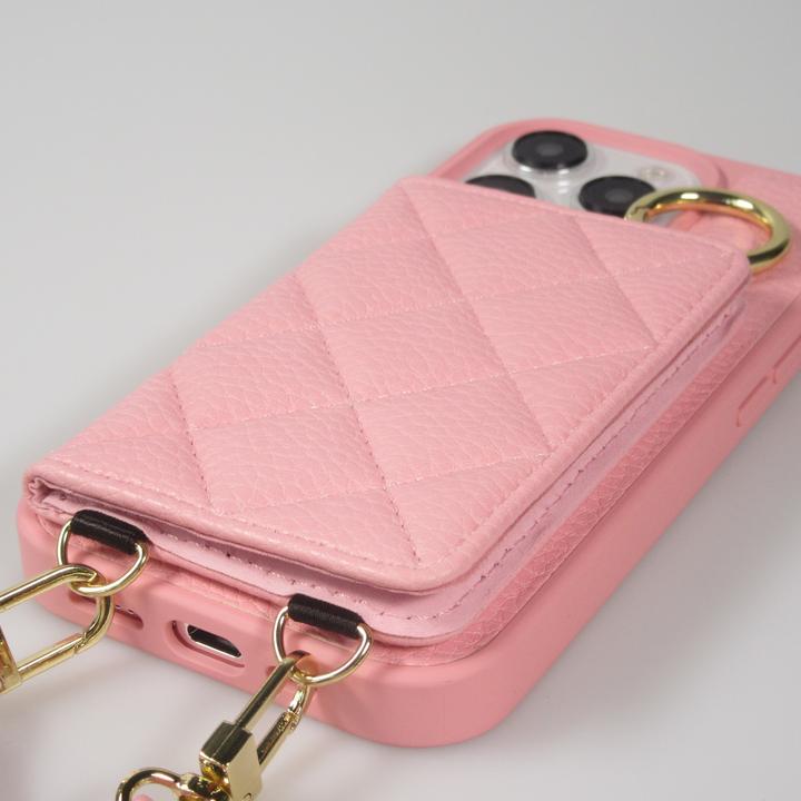 Image du produit PhoneLook Coque Cuir matelassé avec miroir et compartiment carte inclus grande lanière amovible (Apple iPhone 15 Pro Max)