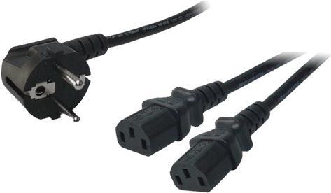 Image du produit LogiLink Câble d'alimentation en Y, 1 x Schuko (1.50 m)