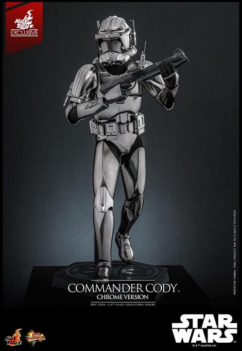 Actual product image Hot Toys Star Wars Movie Masterpiece action figure 1/6 Commander Cody (Chrome Version) Exclusive 30