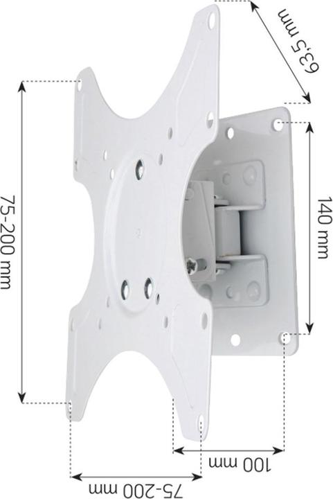 Immagine prodotto Techly Supporto a parete inclinabile (Muro, 37", 25 kg)