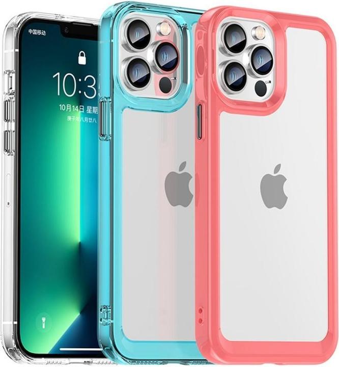 Produktbild Hurtel Outer Space Case Case for iPhone 12 Pro Max Hard Cover with Gel Frame Red (Apple iPhone 12 Pro Max)