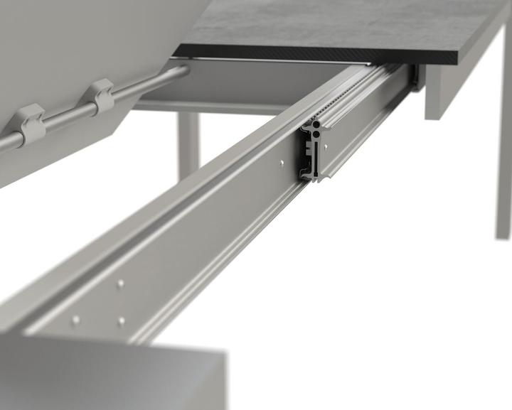 Pöttker ALU 77 FRONTSLIDE Ausziehtischführung, Auszugsweg 1236 mm, Länge 1315 mm, Alu (150 cm)